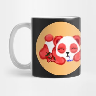 Sleepy Strawberry Panda Mug